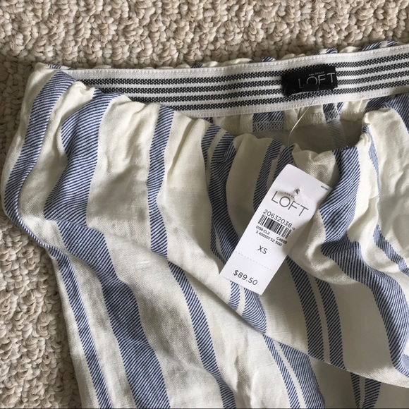 NEW WITH TAGS - LOFT blue/white strapless jumpsuit - Picture 4 of 5